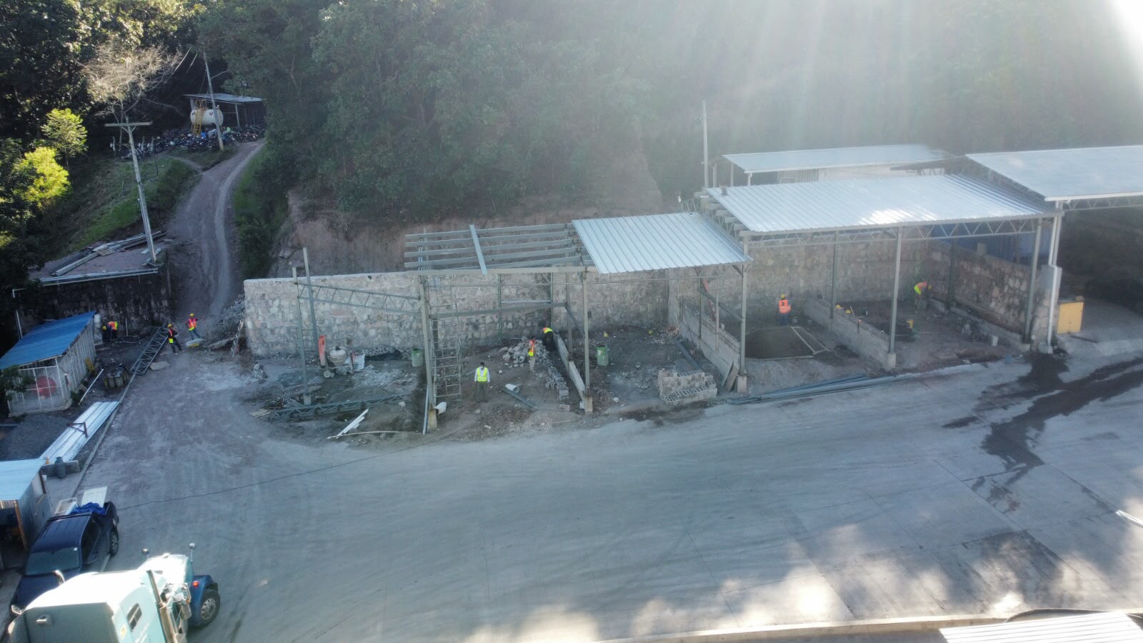 Ampliación Taller CD Aguazul - Vista aérea del proyecto